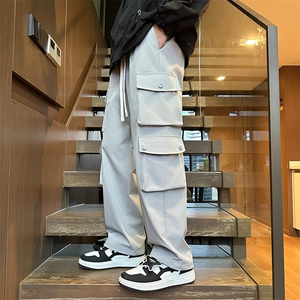 春款港风工装休闲裤宽松运动裤拖地裤束脚裤男KP867 P55图片