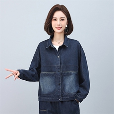 时尚百搭牛仔外套女宽松显瘦长袖夹克上衣春秋季新款韩版学生潮，女装衬衫，叶笙衣