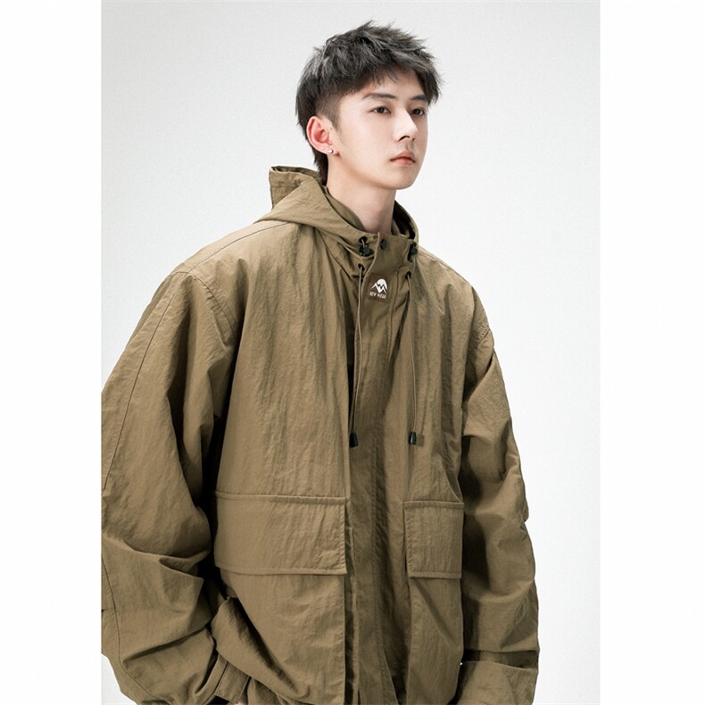春季新款现货三防户外夹克男连帽冲锋衣外套DSA157B-J93-P60,男装夹克,电商A157B