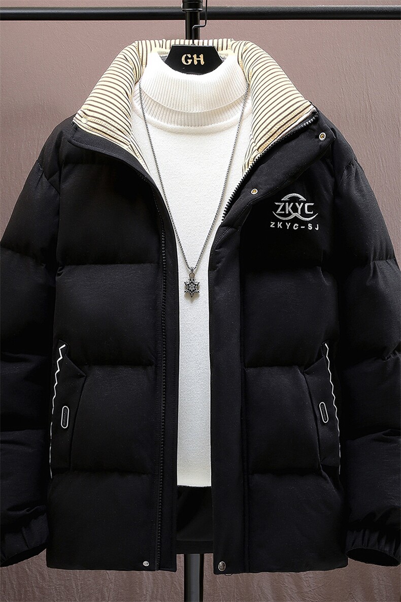 冬季加厚棉衣男休闲时尚青年立领棉衣百搭棉服外套M1802-P88,男装棉衣,星座310B-3