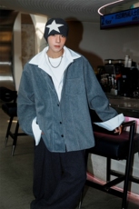 秋冬夹克cleanfit美式外套呢子设计感假两件1016-1JK85P98K128，男装夹克，星座1016-1（原电商B408-1）