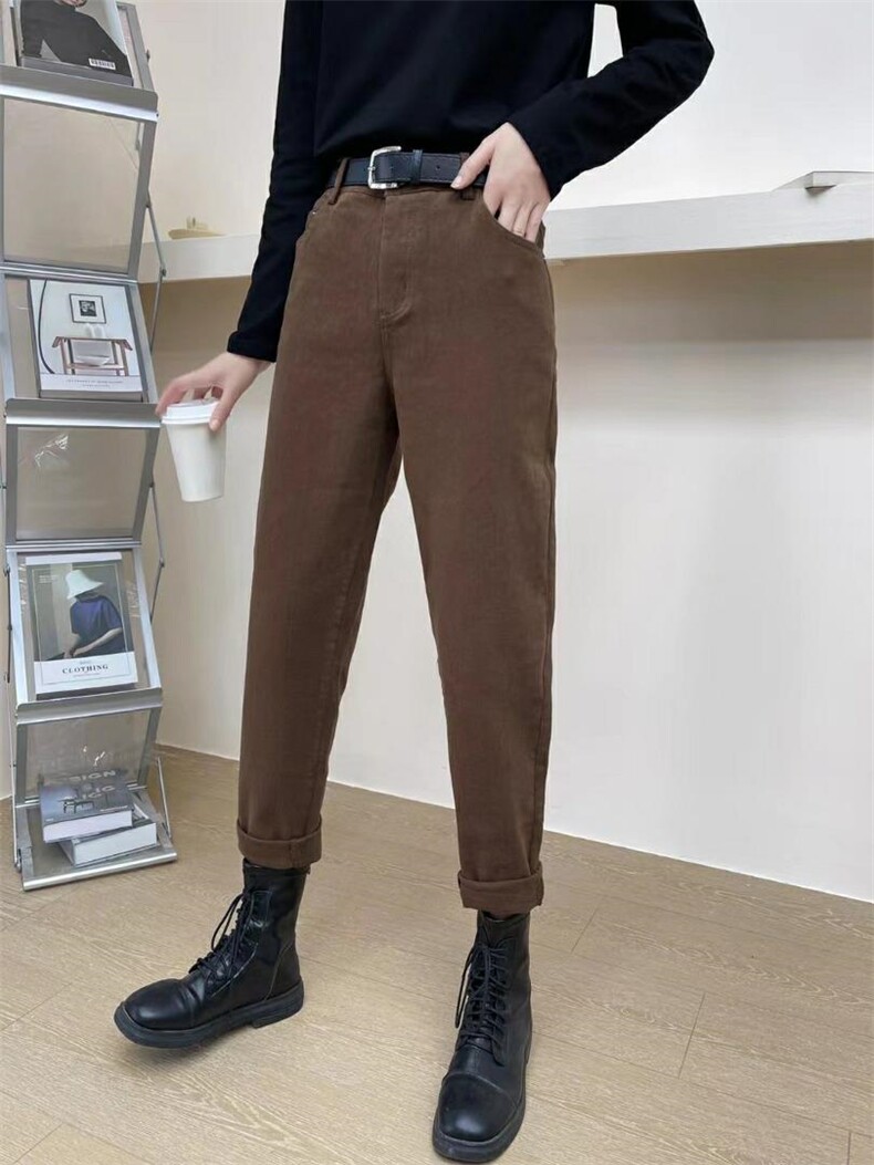 加绒休闲裤两色MLXL，女装休闲裤，Y·Z 羽倬