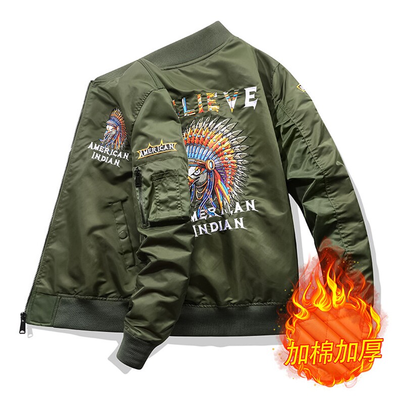 加棉美式潮牌宽松版型飞行服时尚潮牌户外运动休闲加棉，男装棉衣，星座210-5(原414-2)