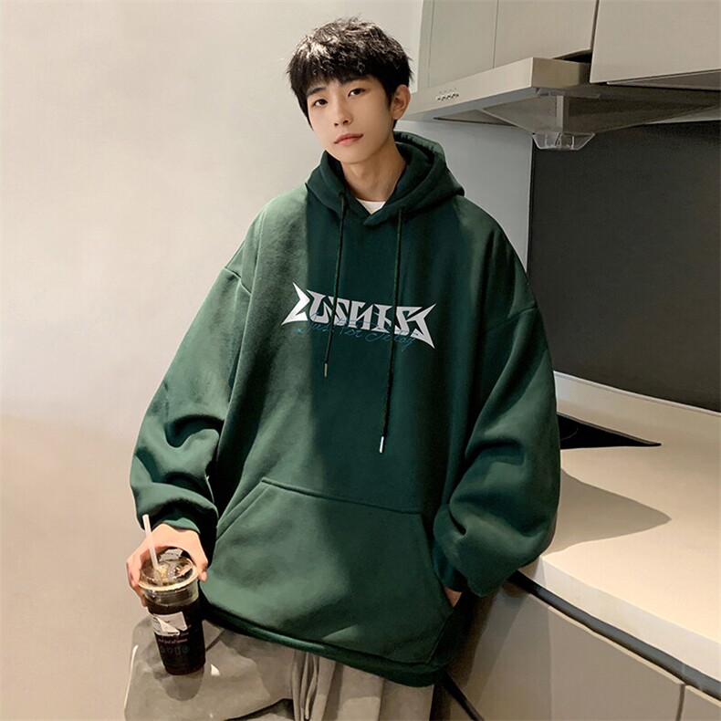 抖音得物供货可提供视频秋冬重磅美式宽松连帽卫衣DL2317,男装卫衣,电商A486