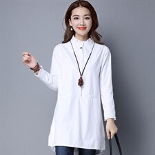 秋冬加绒衬衫女长袖中长款2025款纯棉立领夹绒衬衣保暖加厚打底衫，女装衬衫，风姿绰