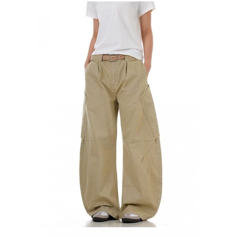 复古压褶立体剪裁休闲工装裤女直筒阔腿拖地弯刀牛仔裤KG42，男装牛仔裤，星座1116A（原606A-3）