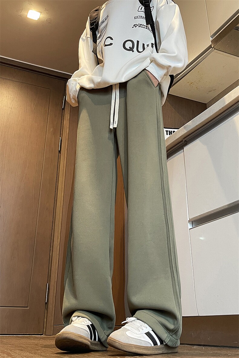 加绒加厚直筒运动卫裤A495特P45控78,男装休闲裤,电商A309