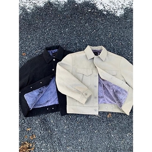 (非揭阳货)水洗帆布加绒军布仿兔毛夹克棉服男 XZ514-2-MY34-P100图片