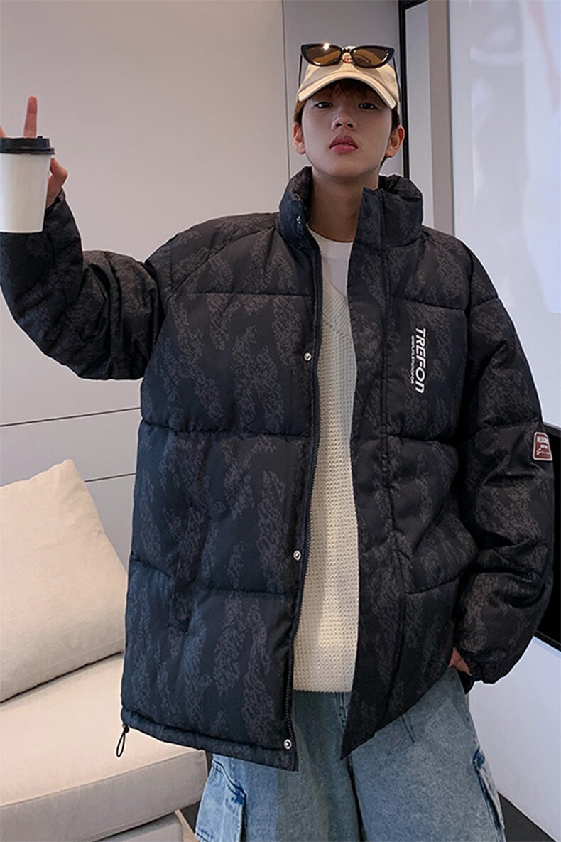 立领棉衣男女印花棉服新款冬装棉袄面包服外套3354-P70控108,男装棉衣,星座207