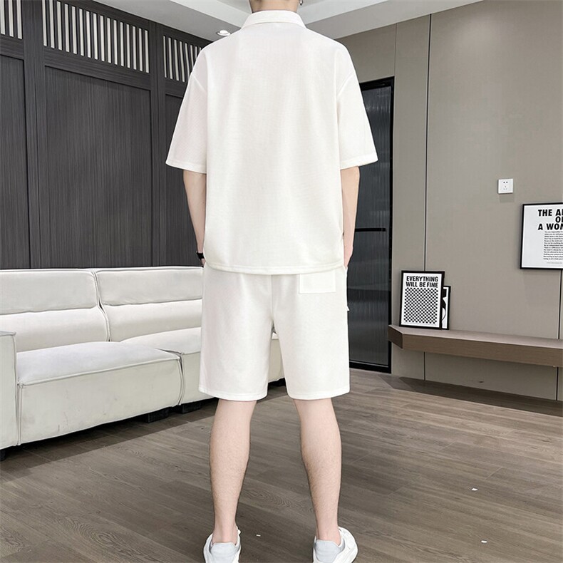 DT285-P55夏季时尚男士短袖衬衣短裤套装休闲,男装牛仔裤,星座507A（原星座306B-2）