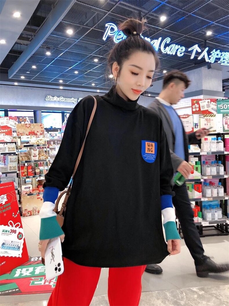 磨毛拉绒款打底衫百搭款，女装，一杭