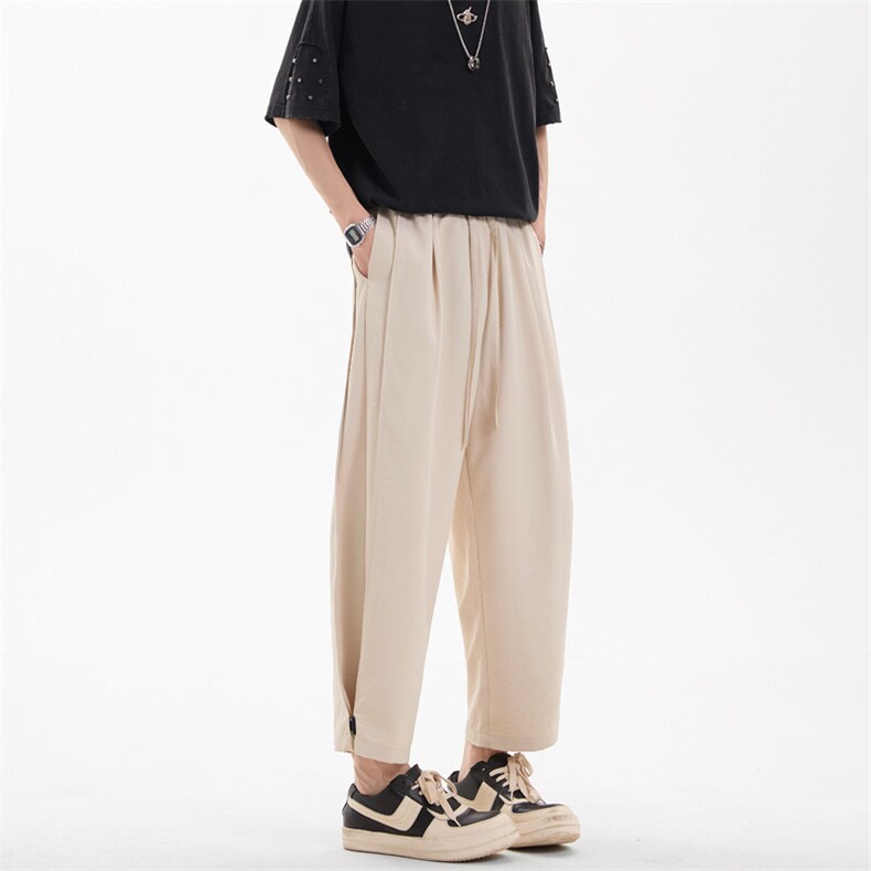 2025夏季新款潮牌百搭直筒阔腿裤休闲小脚九分裤男2533-P40控59,男装休闲裤,电商C305A