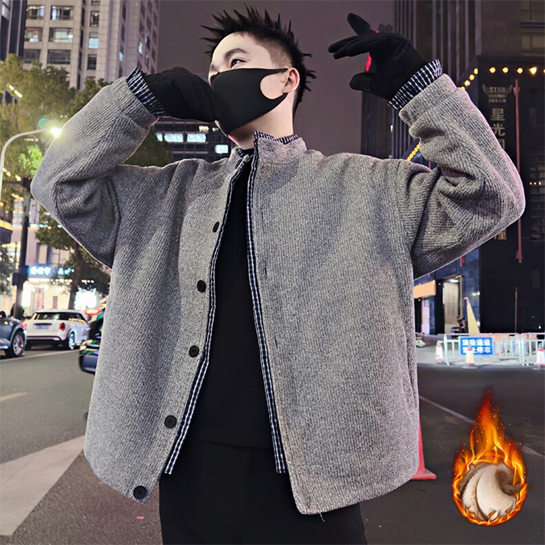 B45/P148控188假两件冬季加厚棉服百搭拼接时尚外套轻奢男装上衣2,男装棉衣,星座305B