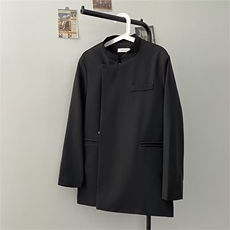 高品质春男中式立领西装风中山装西服休闲外套有垫肩JK34P65，男装夹克，星座1013-1