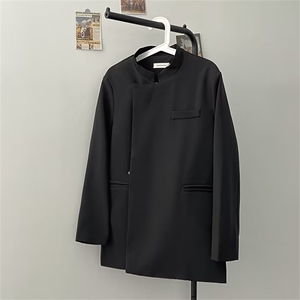 高品质春男中式立领西装风中山装西服休闲外套有垫肩JK34 P65图片