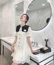 连衣裙翻领显龄，女装连衣裙，雅诺希