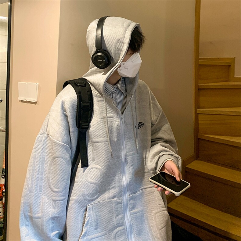 WY84-P37秋季薄款提花纹卫衣开衫外套,男装卫衣,星座1501-1