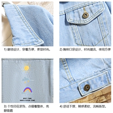 牛仔夹克男大码牛仔外套男茄克NJ77141-P60加绒款-P75，男装夹克，电商A040A