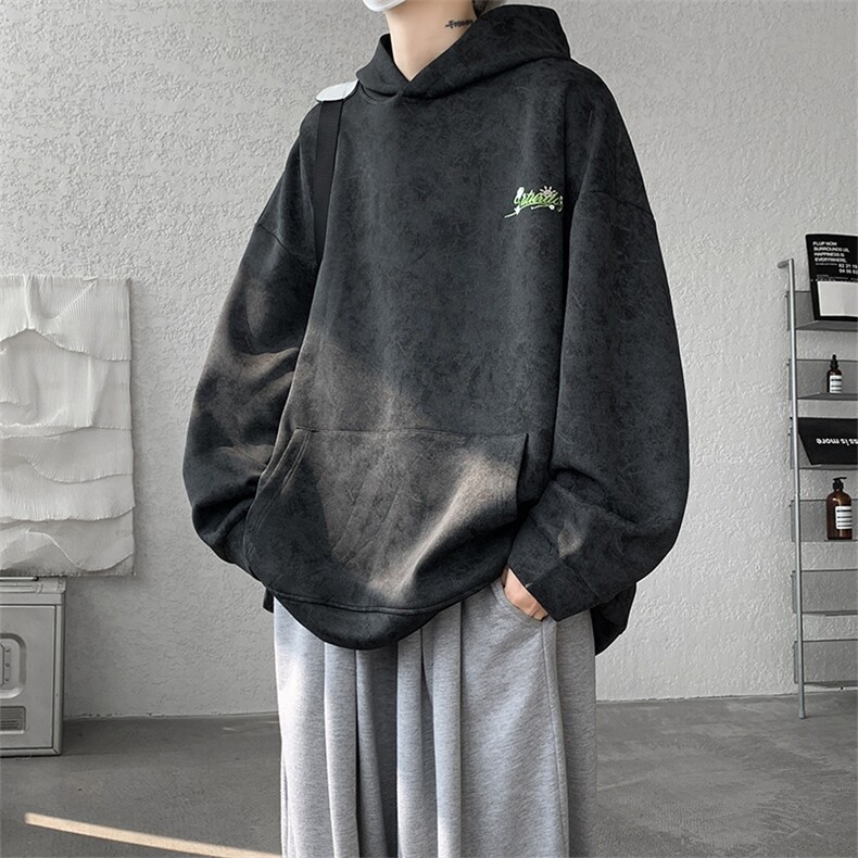现货WY10079-特P40控68秋季新款华棉扎染高品质百搭连帽卫衣,男装卫衣,电商A059