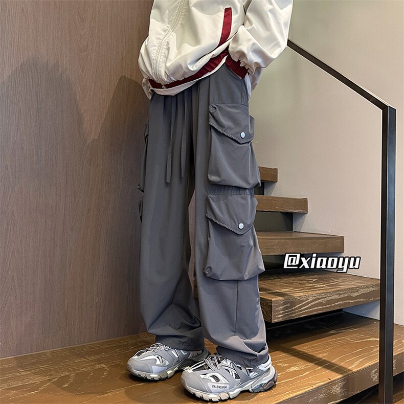 XZ616春季新款冰丝工装裤设计款垂感休闲裤TY2429P65控78,男装休闲裤,星座512A（原616）