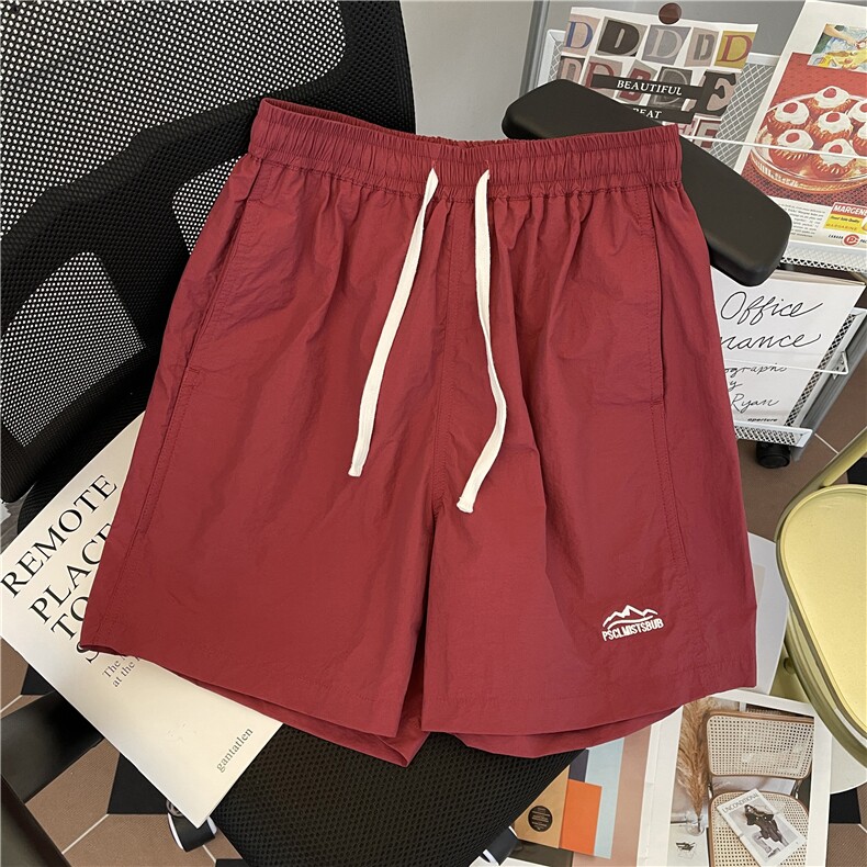 夏季纯色短裤男潮牌ins薄速干宽松休闲百搭沙滩五分裤D55399-P23,男装牛仔裤,星座1008-2