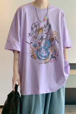 已注册/夏季内景创意印花短袖T恤男潮宽松打底衫DT00589/P25，男装T恤，电商B316
