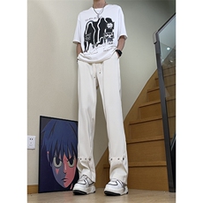 美式高街hiphop冰丝铆钉微喇休闲裤货号K2425P55，男装休闲裤，电商A063