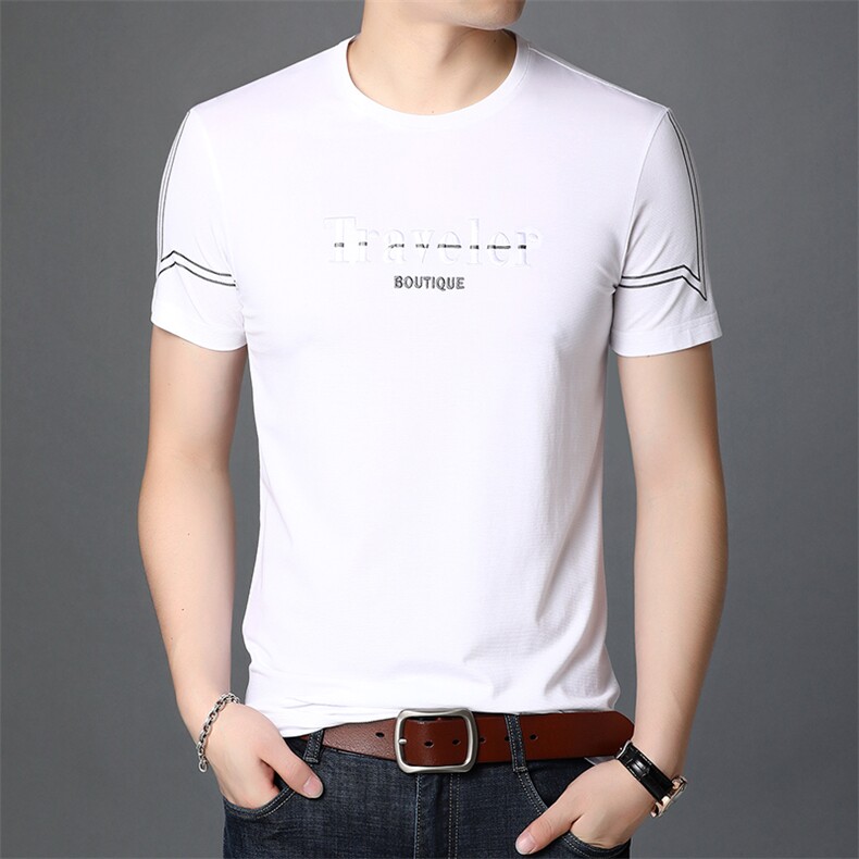 AC709钱塘2020-3夏季新款时尚圆领短袖T恤主推款P45,男装T恤,钱塘207-3