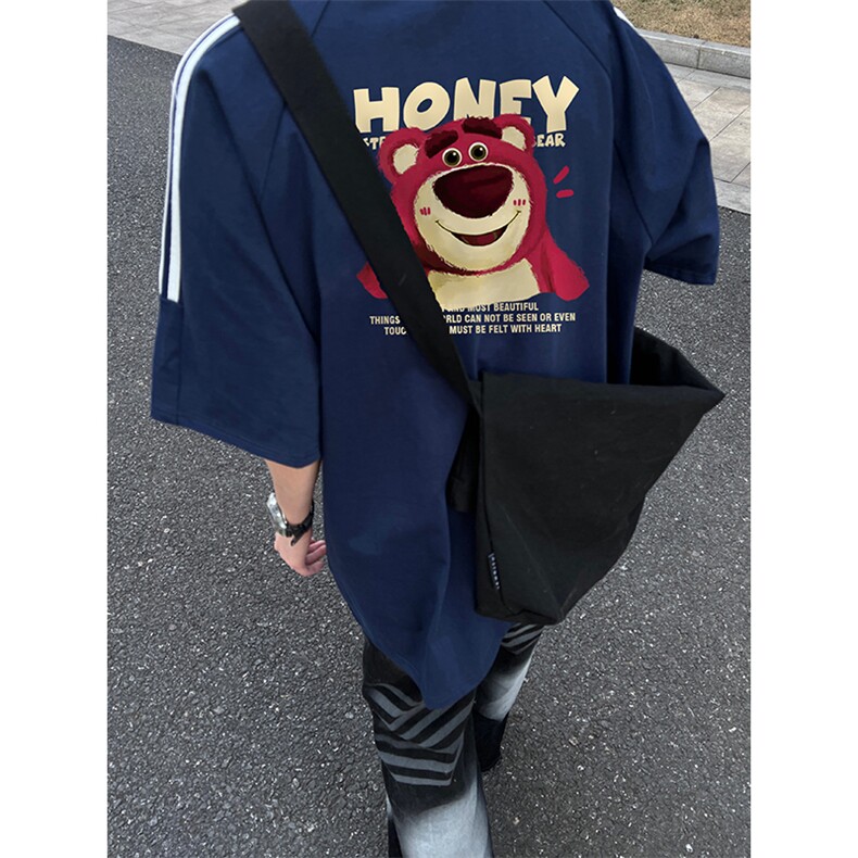 量大优供抖音视频支持得物品质配合二开美式三条杠短袖t恤ZD265,男装T恤,电商A486
