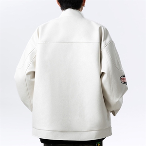 秋冬复古皮衣男美式休闲机车服皮夹克宽松皮外套 J5030 P95 控138图片