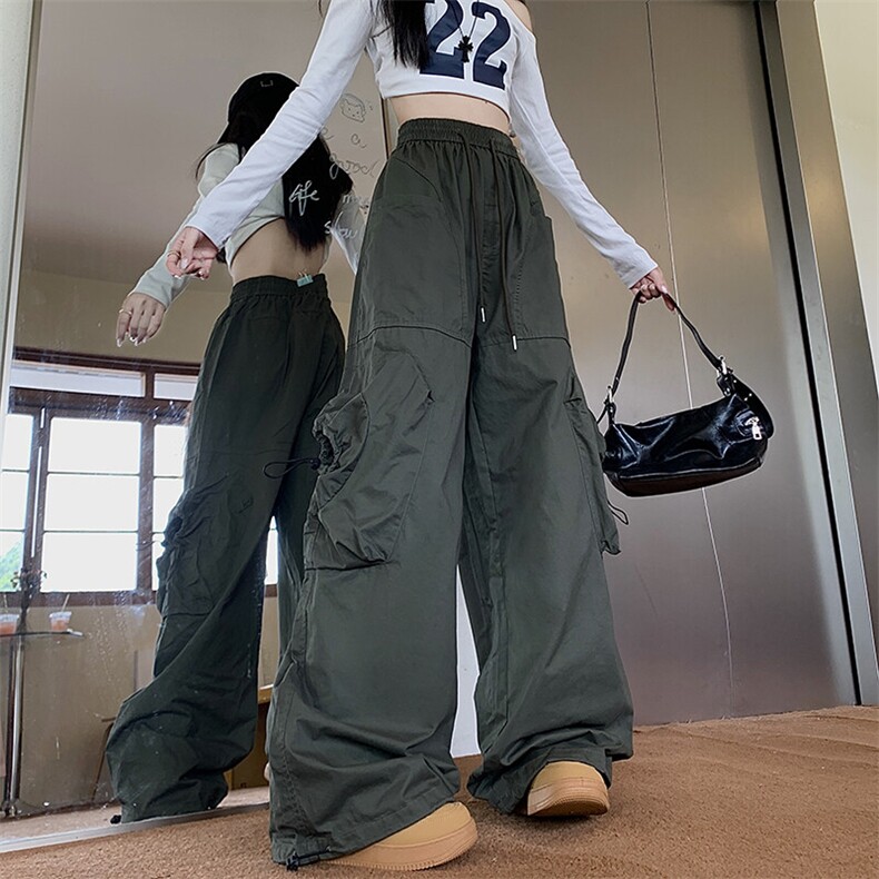 美式直筒多口袋宽松工装裤男女街头休闲长裤潮K636-P50,男装休闲裤,星座308B-2