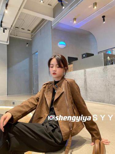 6602皮衣夹克，女装皮衣，6·9衣社