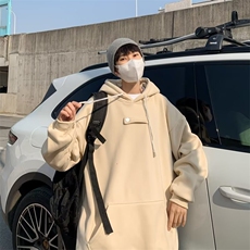 美式复古情侣卫衣男连帽百搭宽松上衣春秋季潮牌W017-P40，男装卫衣，星座1109-3