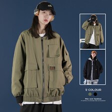 2021秋季新蒙马特日系大码宽松外套棒球领男大口袋夹克潮J902-P65，男装夹克，电商A001