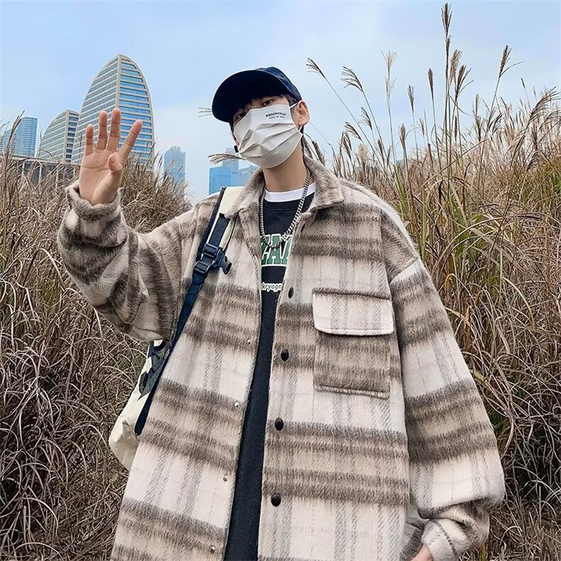 原宿青春流行日常长袖夹克标准翻领单排扣F56P68,男装夹克,星座1116-2