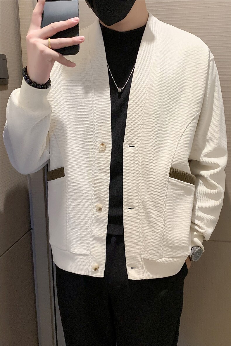 现货2025春季社会小伙开衫卫衣男帅气针织外套W13P68控98,女装短外套,电商B276A