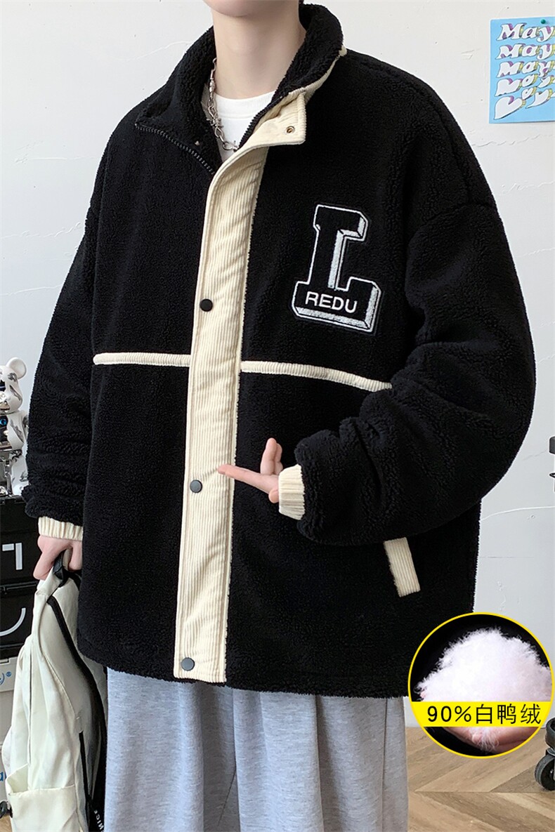 冬装青少年羊羔绒外套加绒加厚百搭羽绒服男女8103-P185控价258,男装羽绒服,电商A441-1