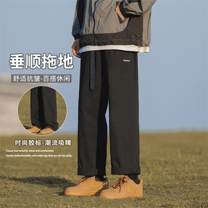 百搭舒适时尚春秋季潮牌男士宽松直筒裤港风- K661特批40图片