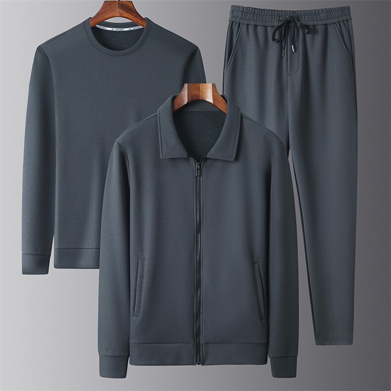 AFW188111215加厚毛料精品男士运动套装三件套主题长期款稳定，女装套装/套裙，钱塘207-3