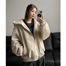 图连帽座山雕pu皮加绒加棉皮毛毛领棉衣外套H1158特P105，男装皮衣，电商A341