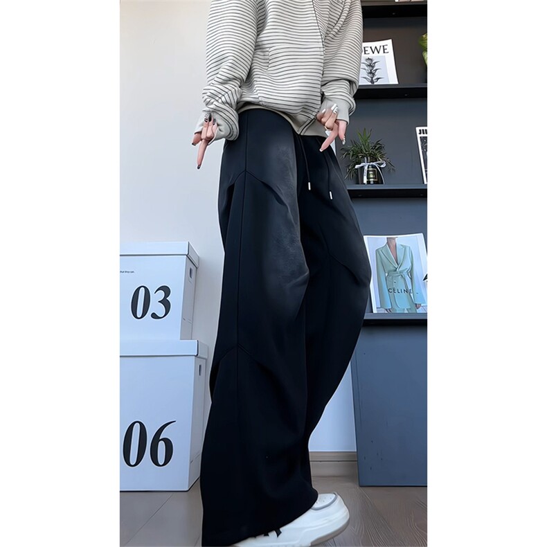 美式复古水洗休闲裤男大码显瘦运动百搭抽绳卫裤K8687-特价P45,男装休闲裤,电商A007