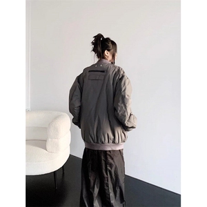 美式高街工装多口袋飞行员棒球服夹克女ins潮牌宽松外套 JH162图片