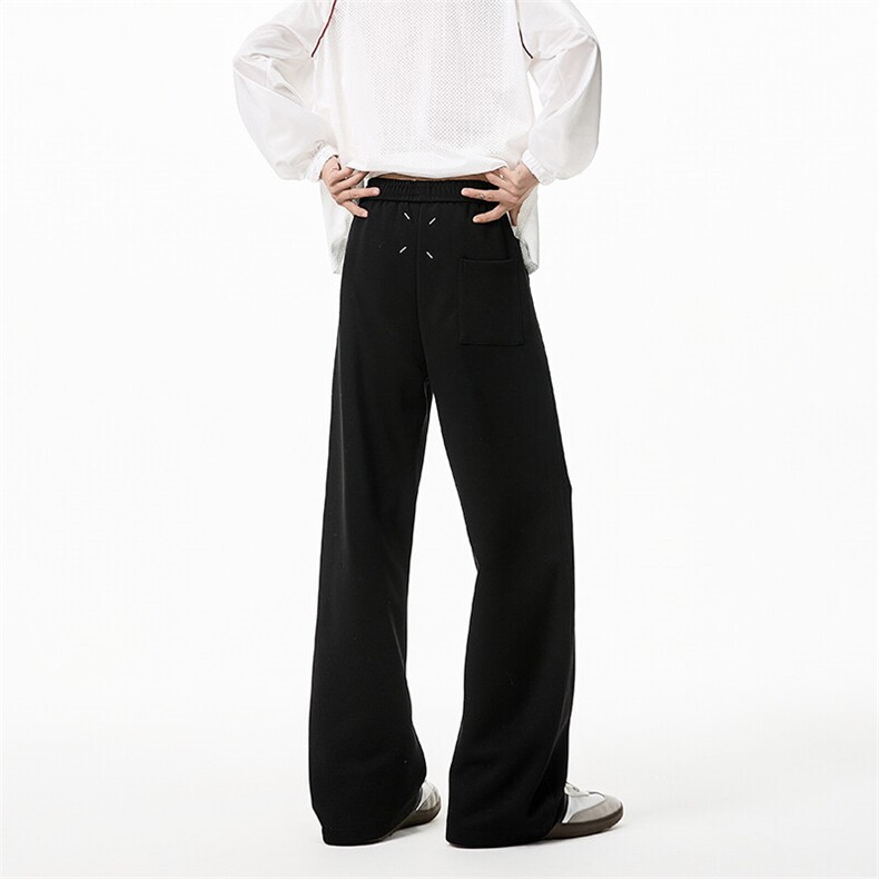 2025春装新款港风休闲裤男后背绣花个性潮流男裤长裤子休闲百搭，男装休闲裤，星座715-1