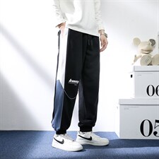 7XL-M港风2023春夏新款休闲卫裤男学生束脚裤运动裤加肥加大码，男装休闲裤，钱塘717(原712)