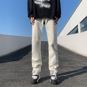 美式ins高街hiphop新款弹力修身直筒休闲裤货号K675P65图片