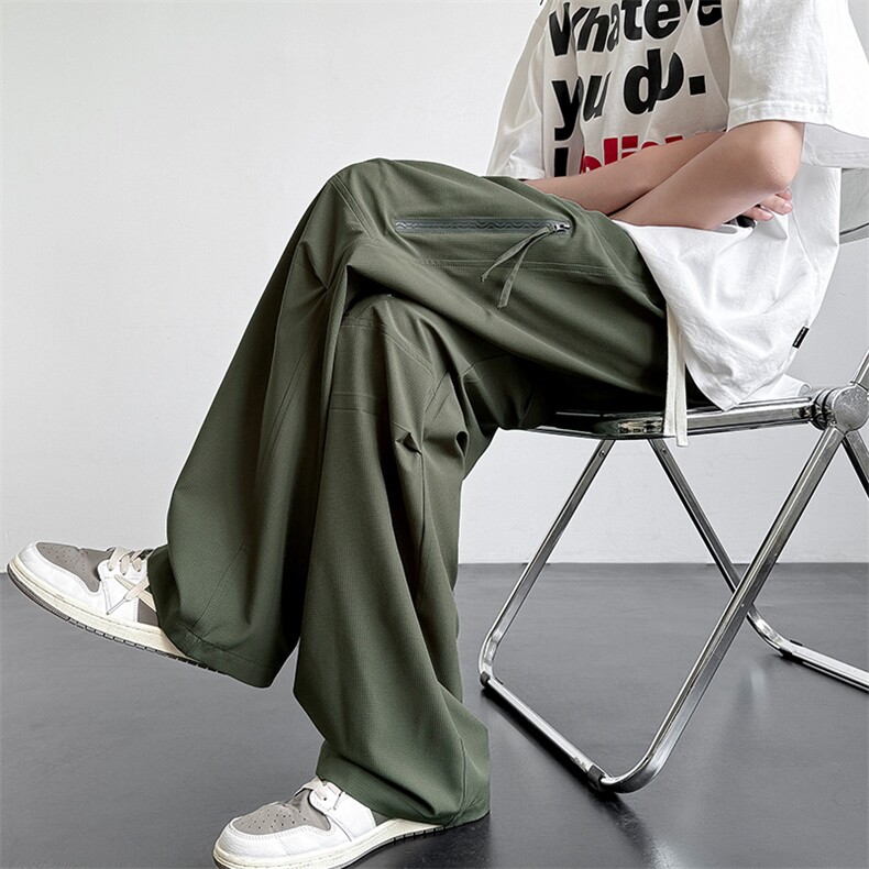 春季新款港风工装裤男宽松直筒潮牌休闲长裤K2809P43控79,男装休闲裤,星座914-1