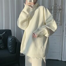 秋冬新品韩版情侣破洞毛衣做旧磨破ins男女宽松针织衫T802-P65，男装针织衫/毛衣，星座1501