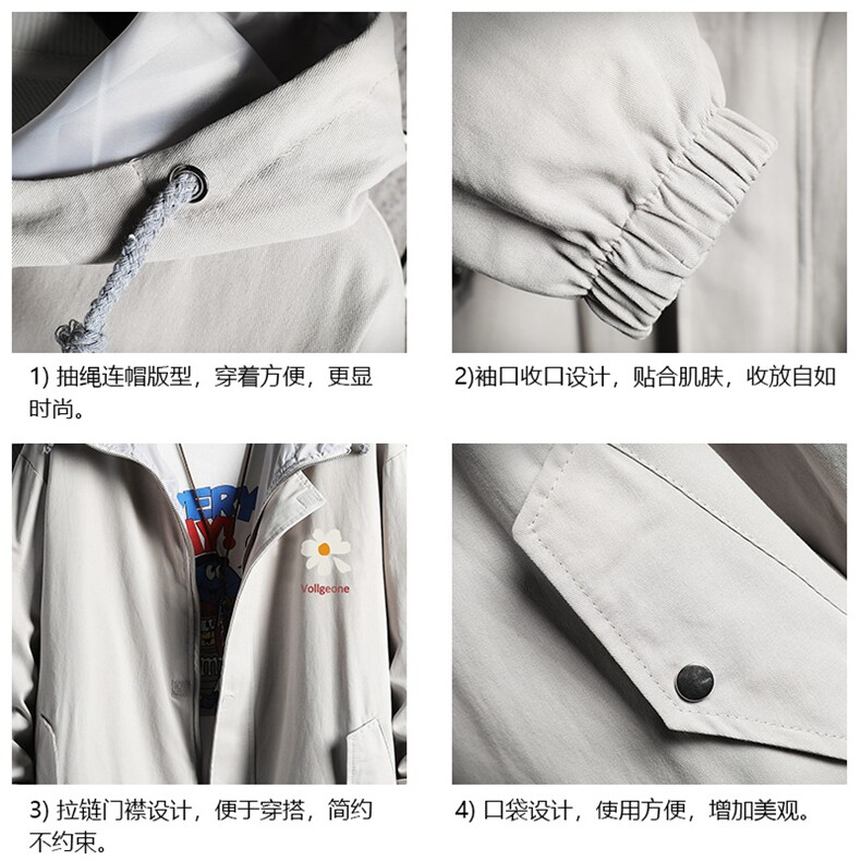 JK41059-P85加棉款-P115纯棉连帽夹克男士大码工装夹克男网格,男装夹克,电商A040A