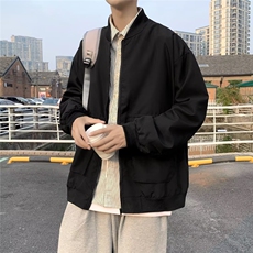 棒球服男春秋季复古夹克开衫拉链外套美式潮牌高街宽松上衣JK94，男装夹克，星座1116A-1（原606A）