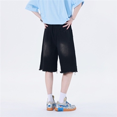 乞丐破洞牛仔短裤男款夏季，男装牛仔裤，星座410-7